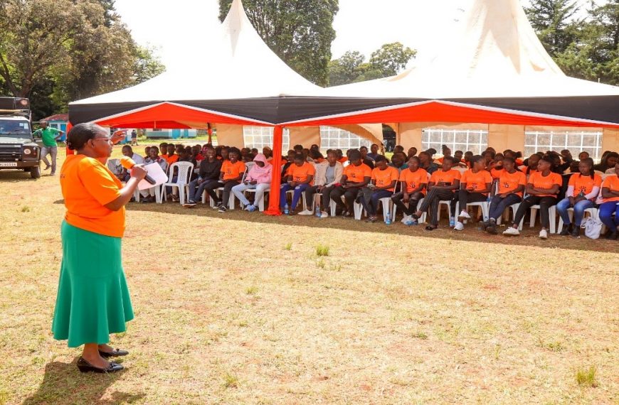 Staff members at the KSUC Library joined leaders from the Koitaleel samoei community and Nandi County in declaring their   Intention to resist gender-based violence that negatively impacts families and communities in general. Her Excellency Dr. Yulita Cheruyoit, Deputy Governor of Nandi, presided over the assembly.