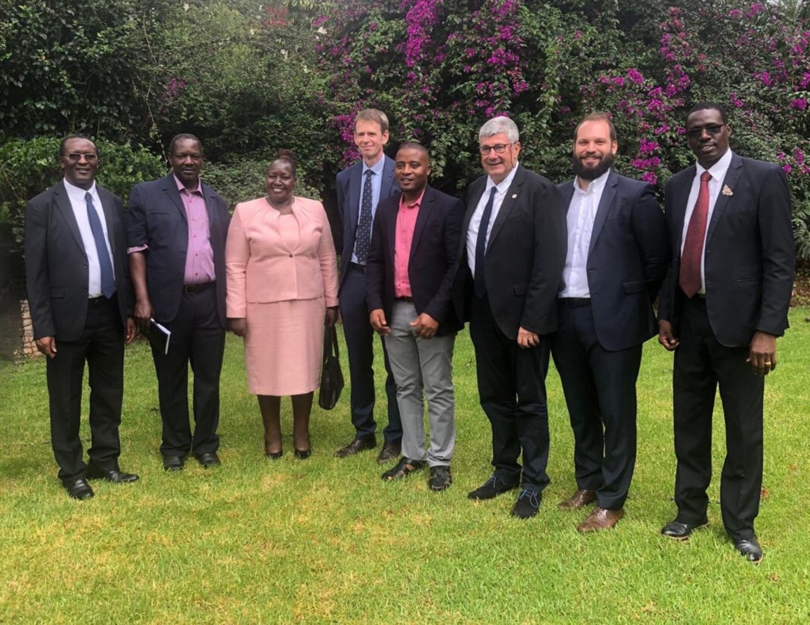 From left to right: Dr. Hezron Mogaka; Dr. Kizito Kwena; Prof. Rose Ruto-Korir: Dr. Guerin Mathieu ; Dr. Dennis Beesigamukama; Dr. Paul; Dr. Antoine Barreaux; CPA. Bruno Ogama